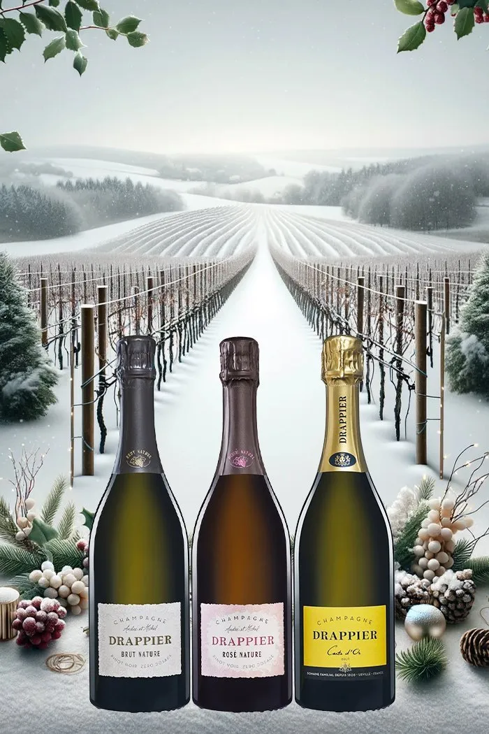 Drappier Mixed Champagne Gift Pack (Carte d'Or Brut / Brut Nature Zero Dosage / Rosé Nature Zero Dosage)
