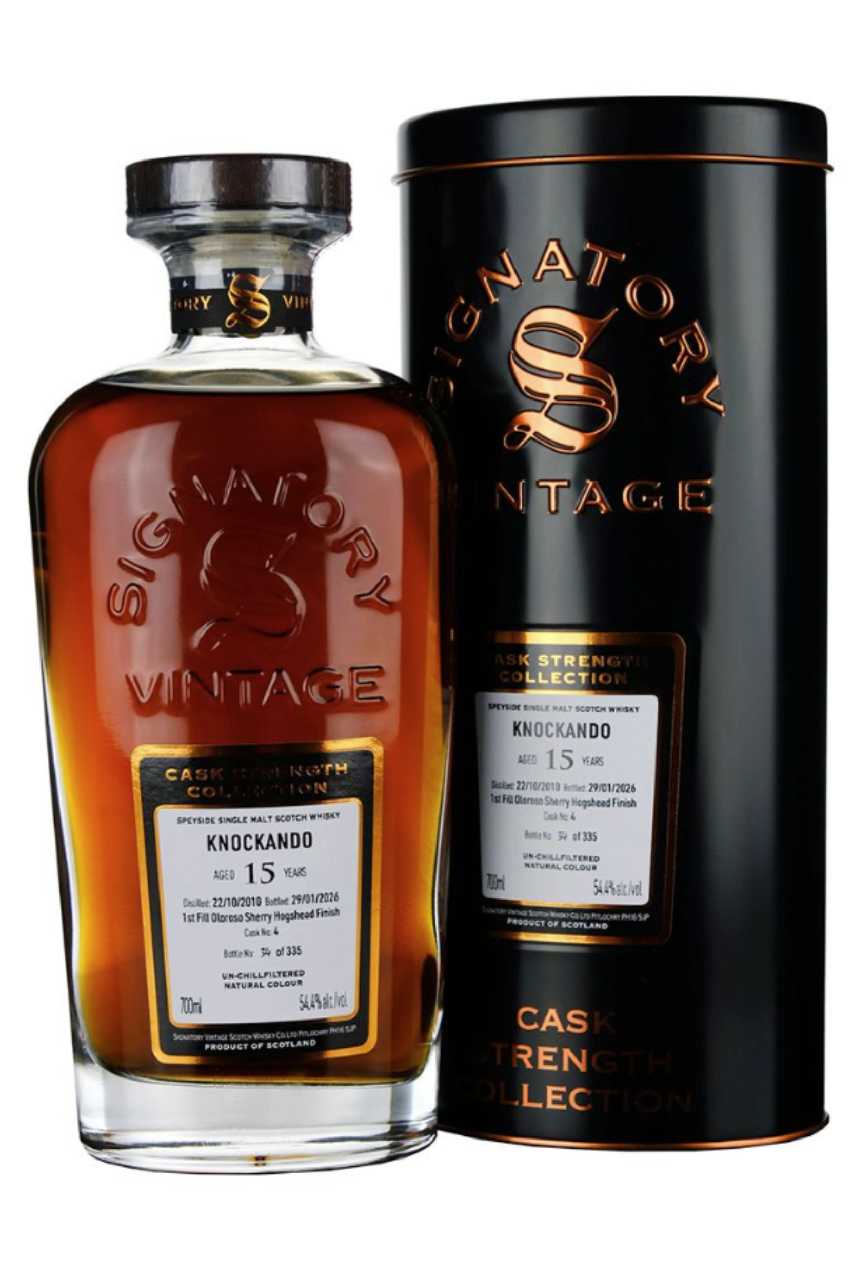 Signatory Vintage Knockando 15 Year Old Cask Strength Cask No. 4